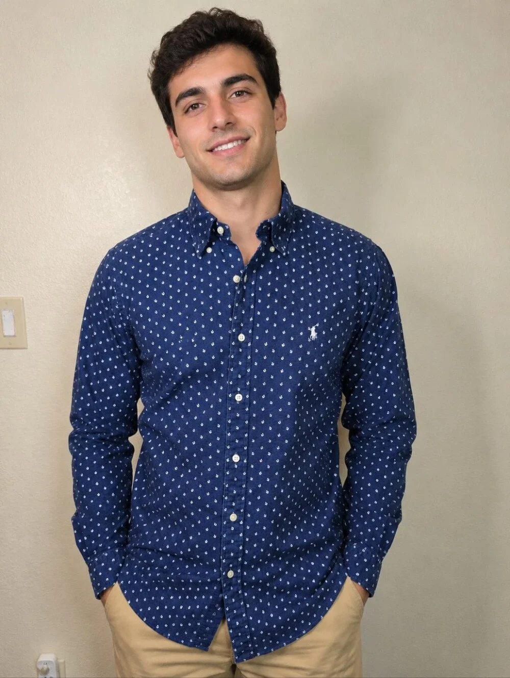 Polo Ralph Lauren Nautical Anchor  Button Down Shirt Large Nautical